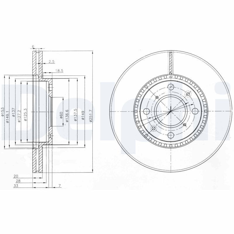 DELPHI BG4049C Brake Disc