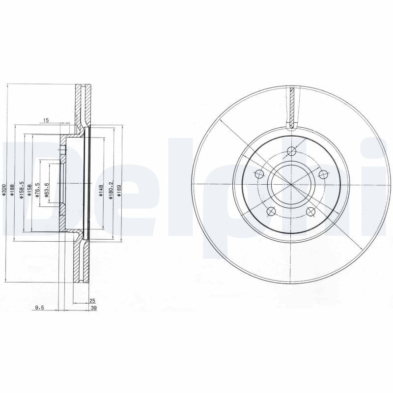 DELPHI BG4056C Brake Disc