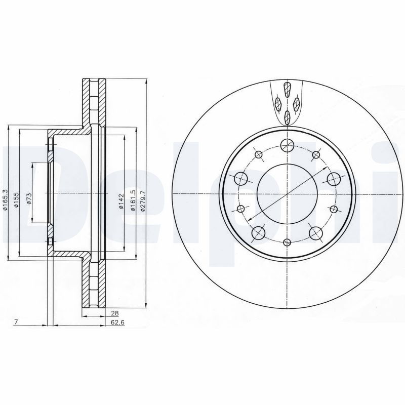 DELPHI BG4059 Brake Disc