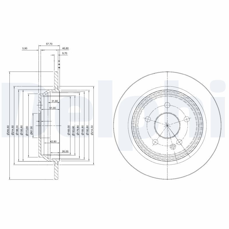 DELPHI BG4063C Brake Disc