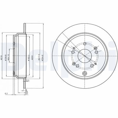 Brake Disc DELPHI BG4064