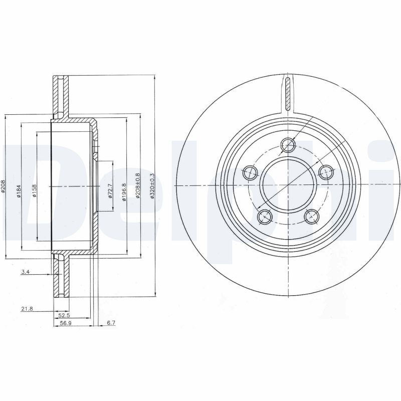 DELPHI BG4073 Brake Disc