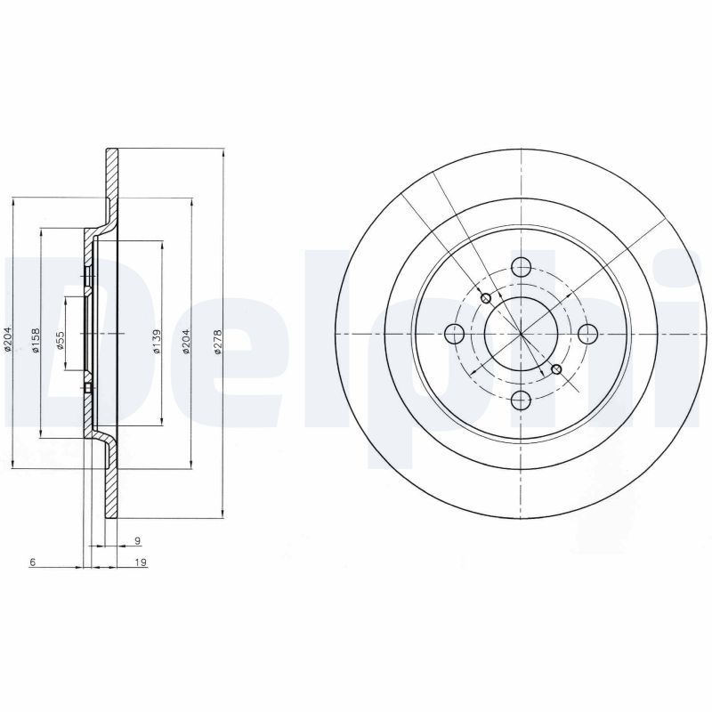 DELPHI BG4076 Brake Disc