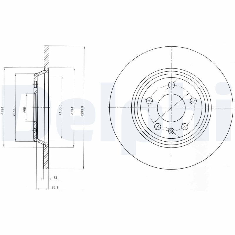 DELPHI BG4081C Brake Disc