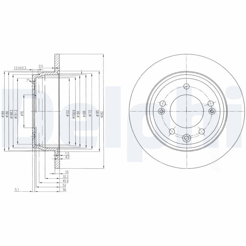 DELPHI BG4082C Brake Disc