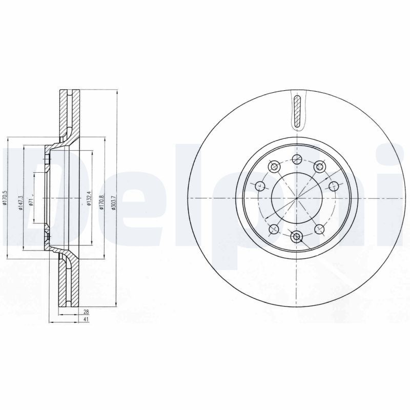DELPHI BG4083 Brake Disc