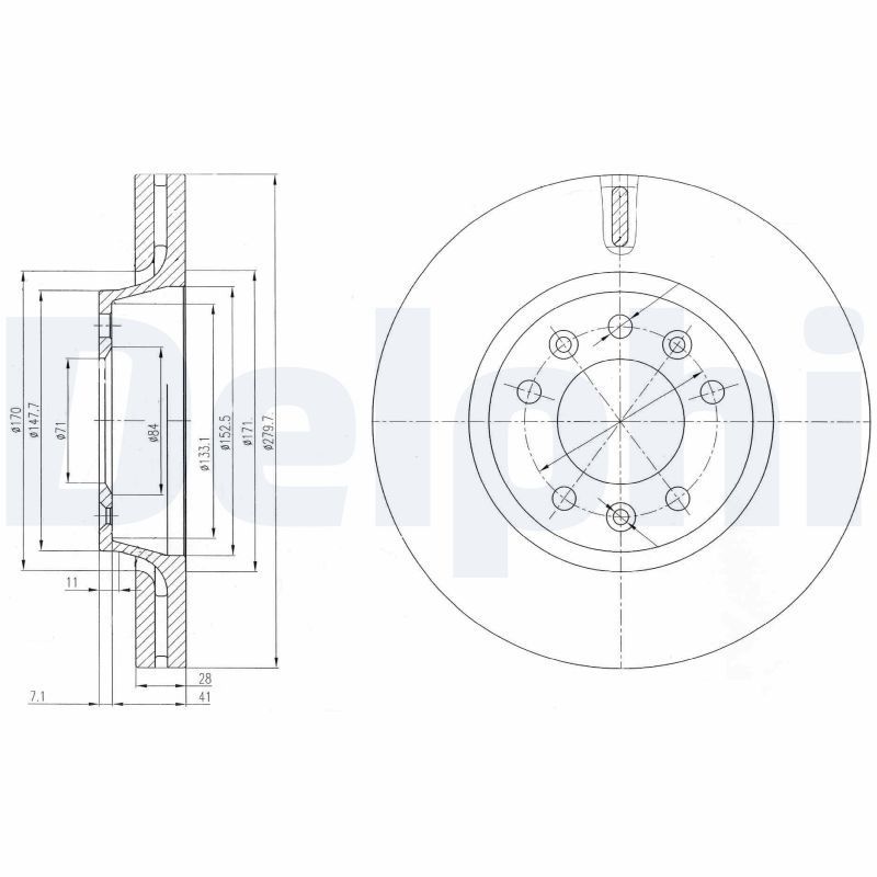 DELPHI BG4084 Brake Disc