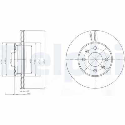 Brake Disc DELPHI BG4096C