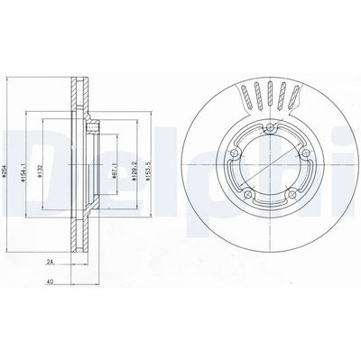 Brake Disc DELPHI BG4098