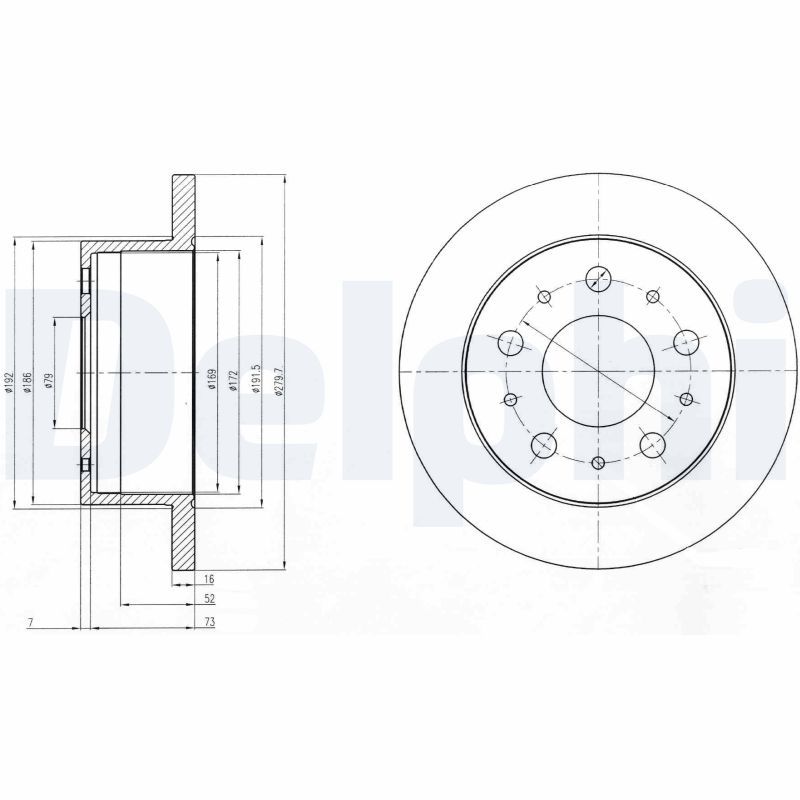 DELPHI BG4099 Brake Disc