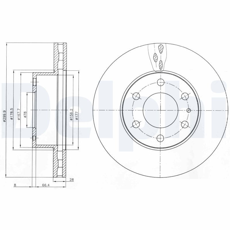 DELPHI BG4100 Brake Disc