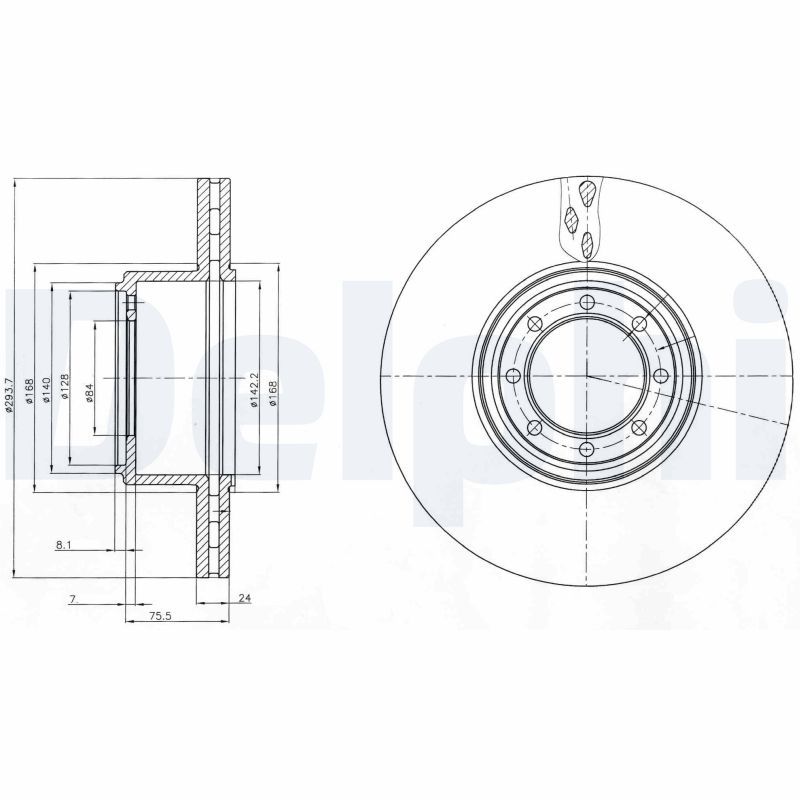 DELPHI BG4102 Brake Disc