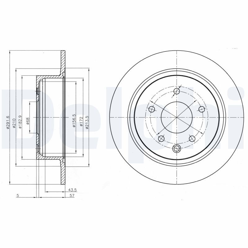 DELPHI BG4108C Brake Disc