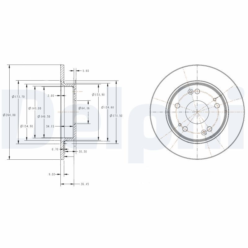 DELPHI BG4118 Brake Disc