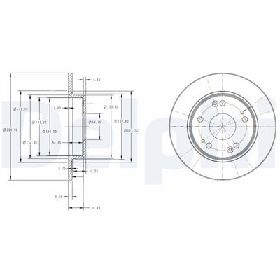 Brake Disc DELPHI BG4118C