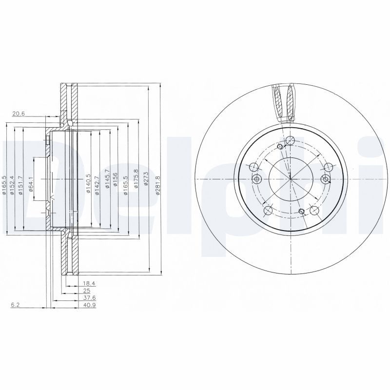 DELPHI BG4119 Brake Disc