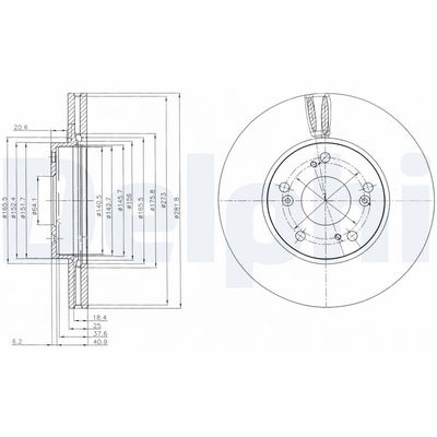 Brake Disc DELPHI BG4119