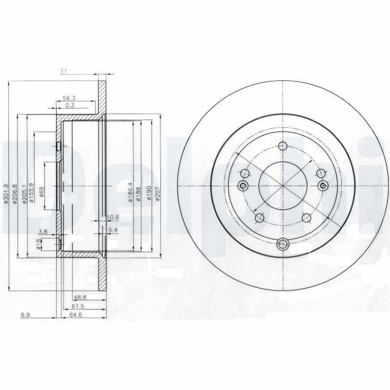 DELPHI BG4136 Brake Disc