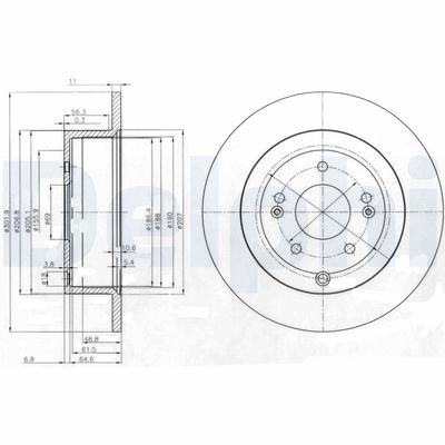 Brake Disc DELPHI BG4136
