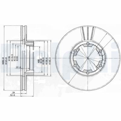 Brake Disc DELPHI BG4140
