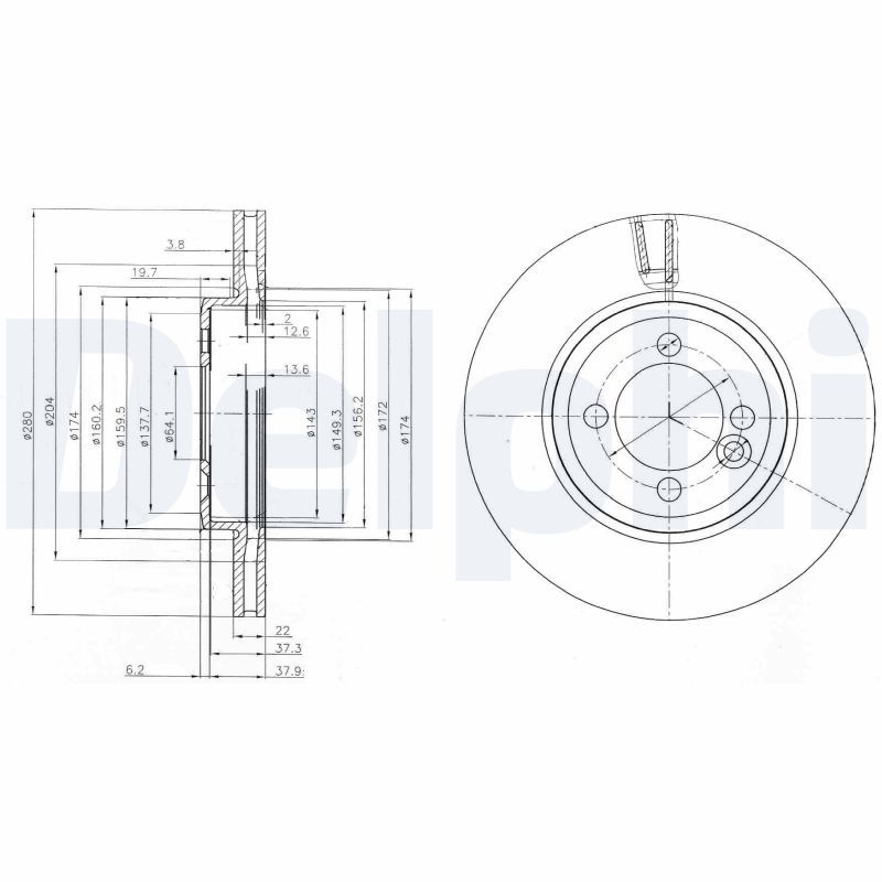 DELPHI BG4146 Brake Disc