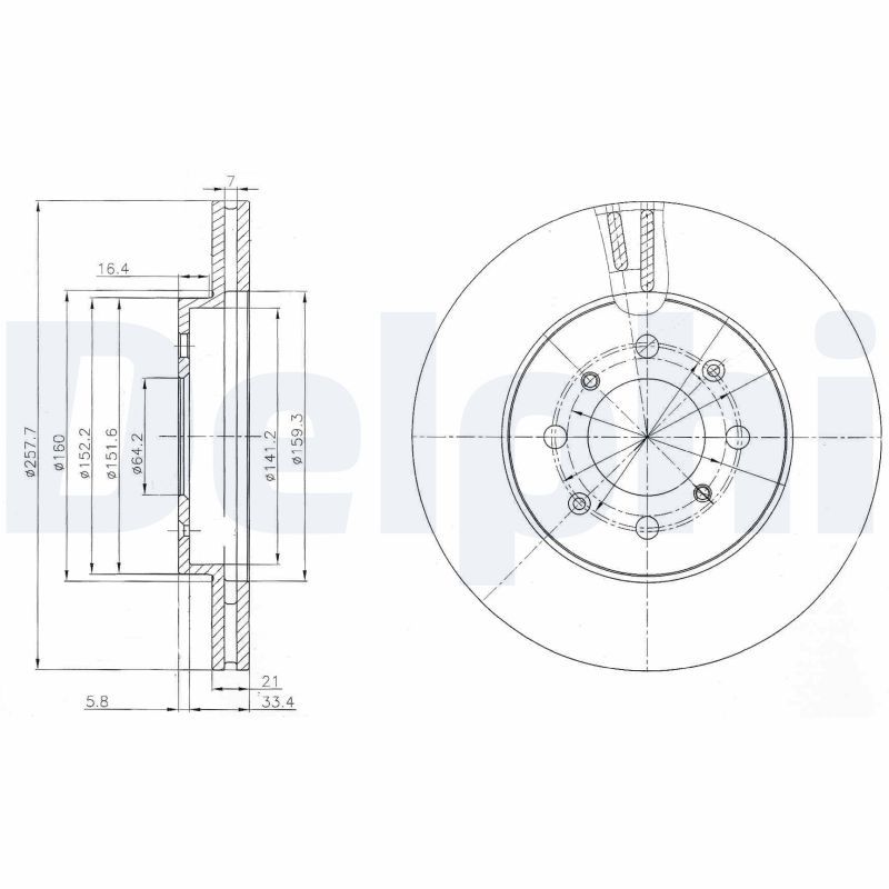 DELPHI BG4148C Brake Disc