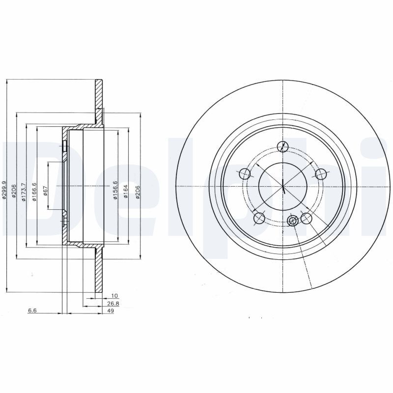 DELPHI BG4153C Brake Disc