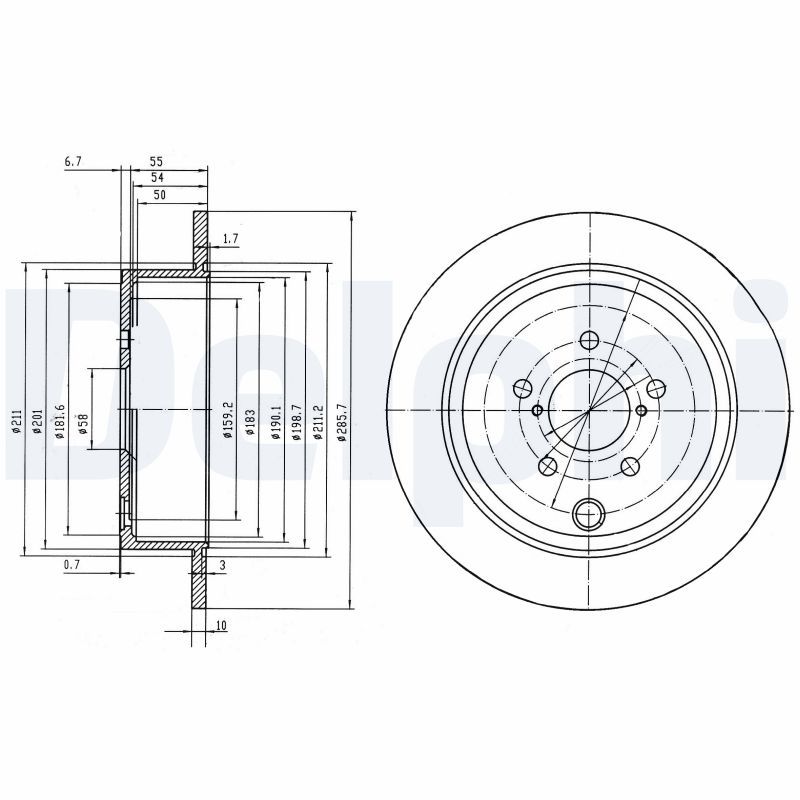 DELPHI BG4158 Brake Disc