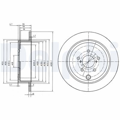 Brake Disc DELPHI BG4158