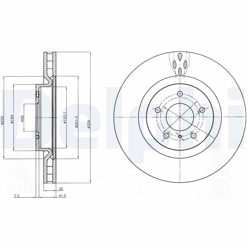 DELPHI BG4162 Brake Disc