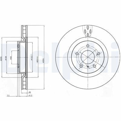 Brake Disc DELPHI BG4162
