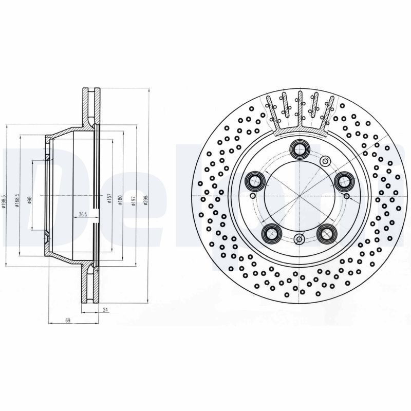 DELPHI BG4163 Brake Disc