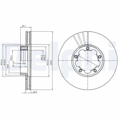 Brake Disc DELPHI BG4173