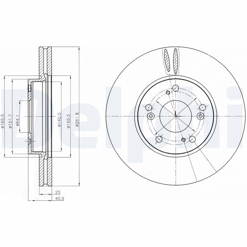 DELPHI BG4186 Brake Disc