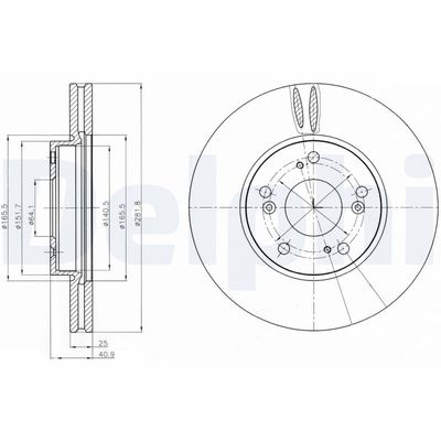 Brake Disc DELPHI BG4186