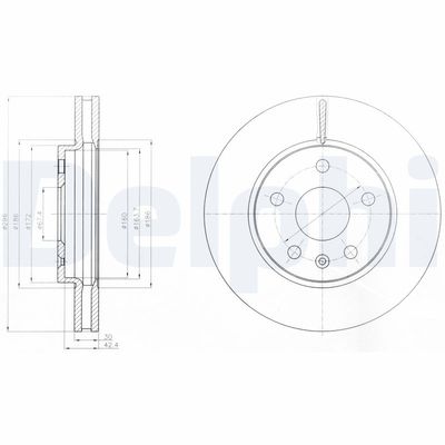 Brake Disc DELPHI BG4187C