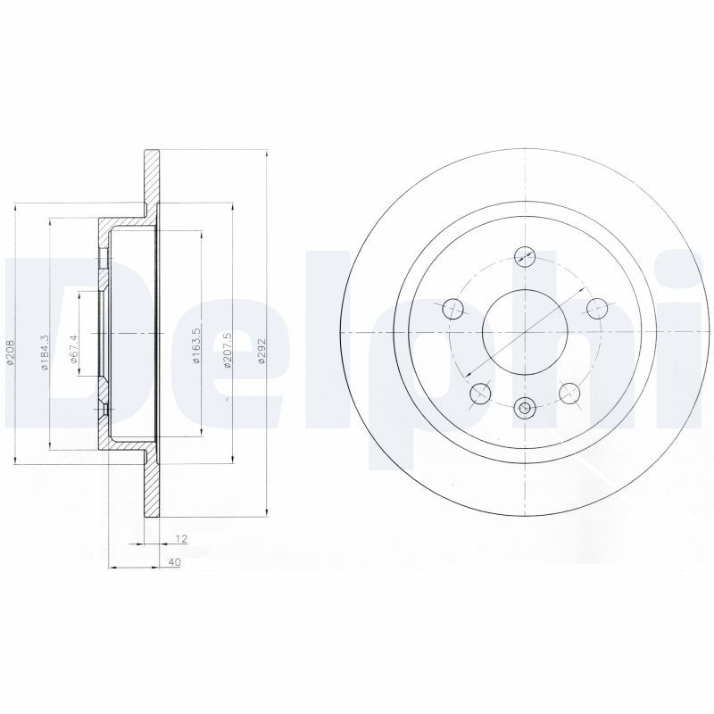 DELPHI BG4188 Brake Disc