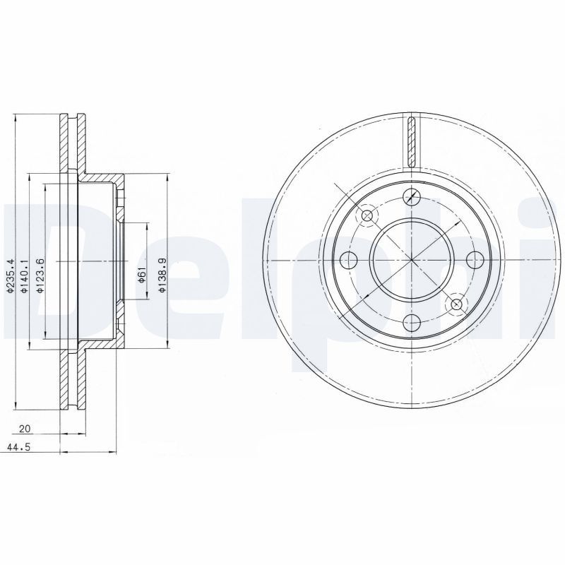 DELPHI BG4195 Brake Disc