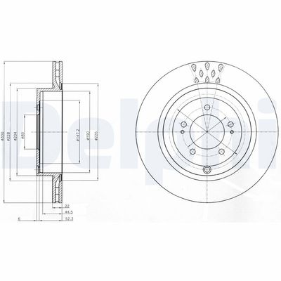 Brake Disc DELPHI BG4204C