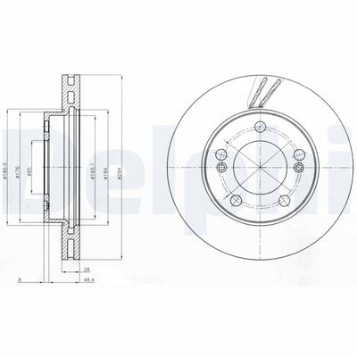Brake Disc DELPHI BG4206