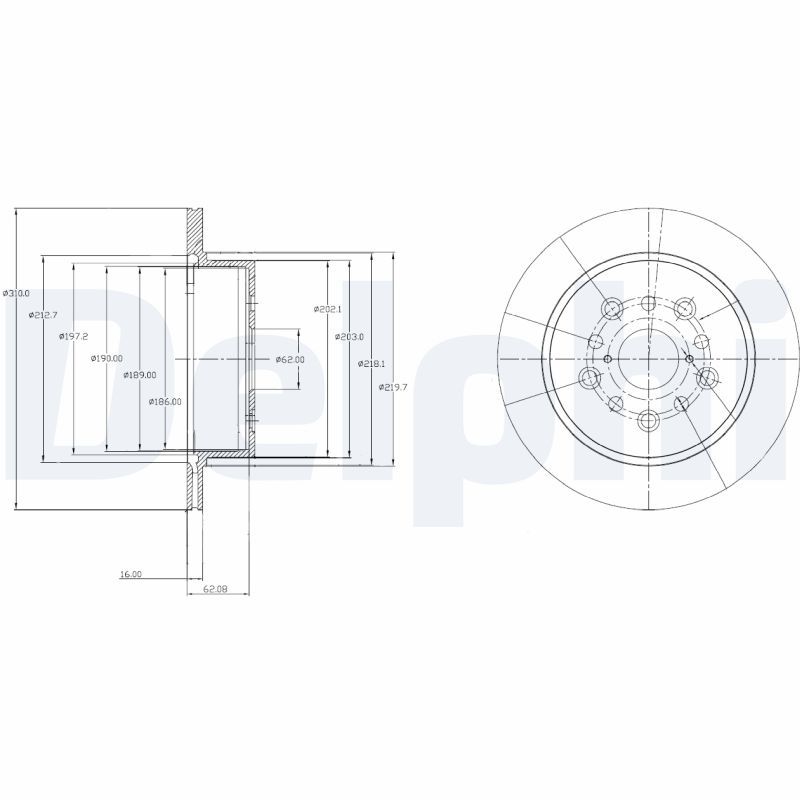 DELPHI BG4216 Brake Disc