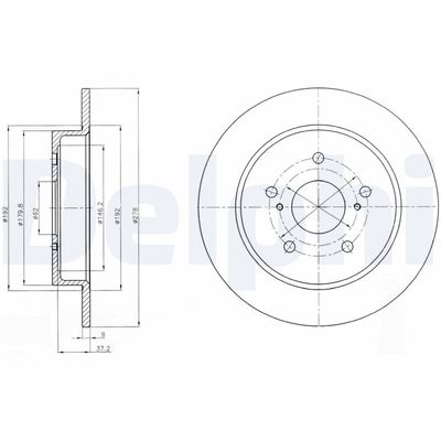 Brake Disc DELPHI BG4222
