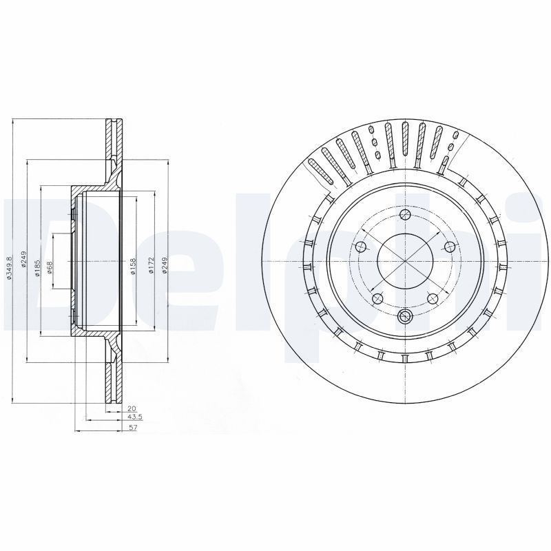 DELPHI BG4230 Brake Disc