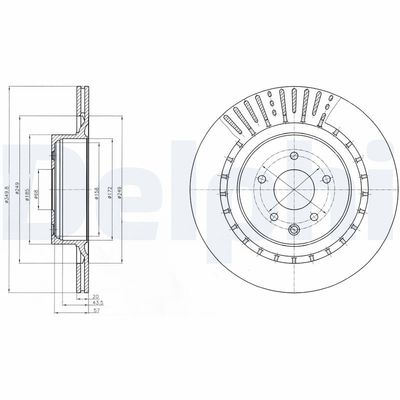 Brake Disc DELPHI BG4230