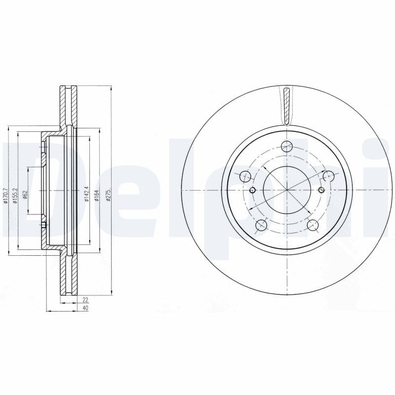 DELPHI BG4232 Brake Disc