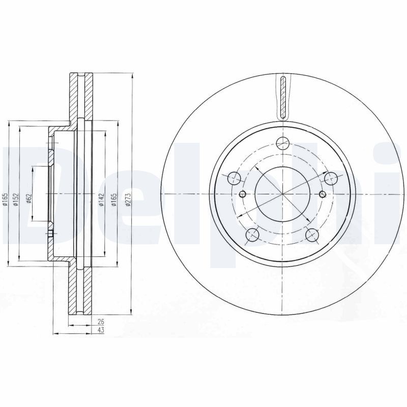 DELPHI BG4234C Brake Disc