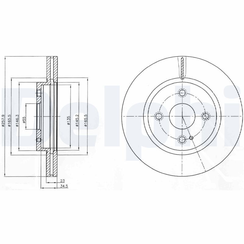 DELPHI BG4254C Brake Disc