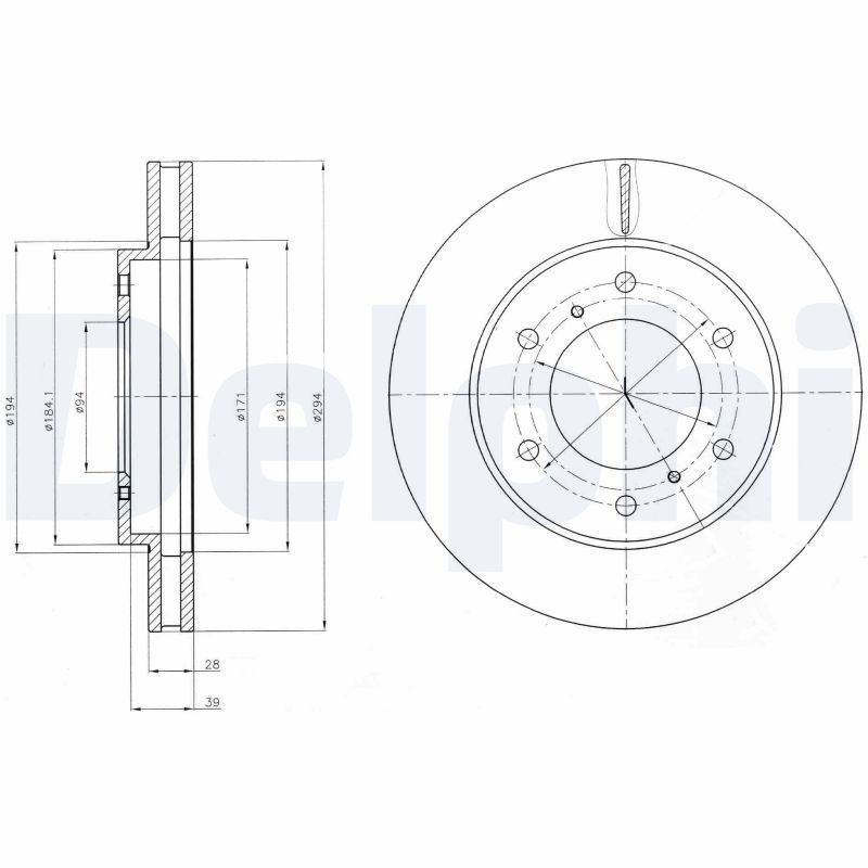 DELPHI BG4257 Brake Disc