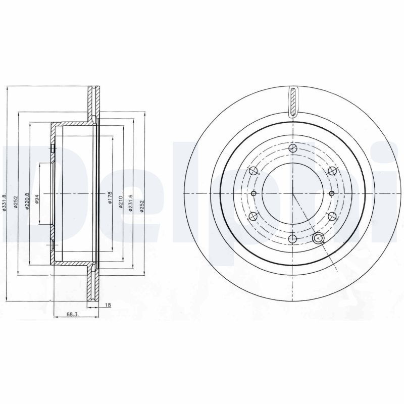 DELPHI BG4263 Brake Disc