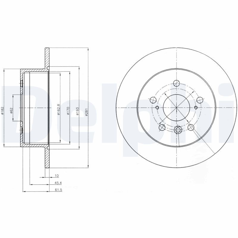 DELPHI BG4268 Brake Disc